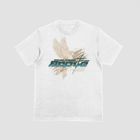 アーピーの飛行 - 天使の羽 Tシャツ ブラック 黒 ホワイト 白 男女兼用 H3009