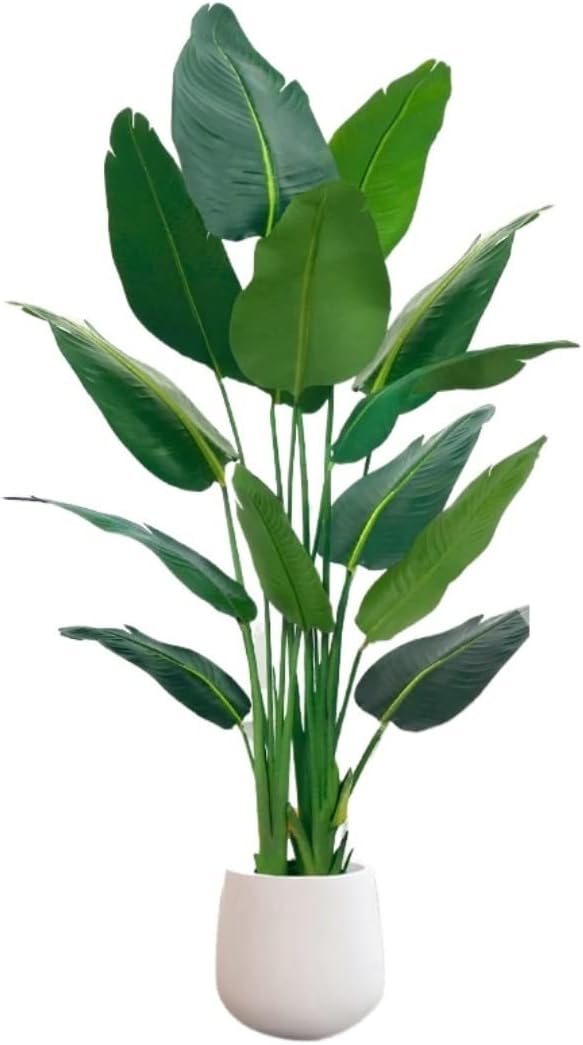 人工観葉植物 人工樹木 観葉植物 フェイク 楽園の鳥人工バナナの木家の装飾アクセサリー人工植物の部屋の装飾盆栽フェイク植物 造木 フェイクグリーン 大型 (Size : 180cm)