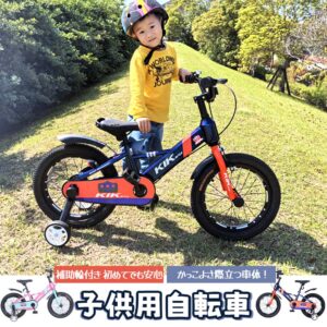 子供用自転車 16インチ 補助輪付き 幼児向け 自転車 スタンド・ベル・泥除け・プロテクター付き 誕生日プレゼント 男の子 女の子 ピンク・ブルー選択可 KS16