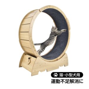 キャットホイール 猫 ランニングホイール ペットホイール ストッパ一付き 自走式 運動不足解消 低騒音 怪我防止 小型犬 ネコ pt071